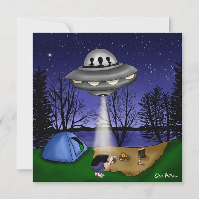 Carte Alien d'enlèvement extra-terrestre (Devant)