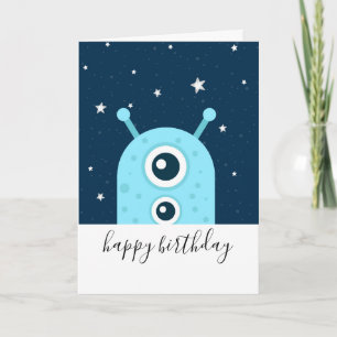 Carte Alien Galaxy astronaute spatiale Anniversaire garç