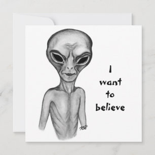 Carte Alien gris, je veux croire