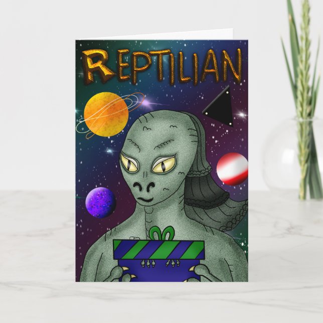 Carte Alien reptilien avec l'espace extra-atmosphérique  (Devant)