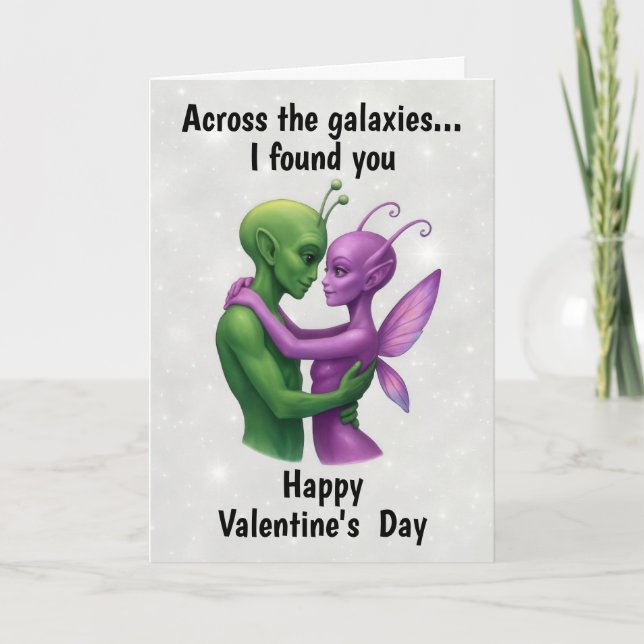 Carte Aliens en Amour Valentines Day (Devant)