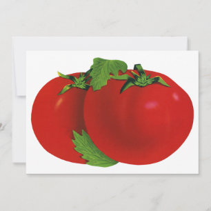 Carte Aliments vintages, Bio Rouge Ripe Heirloom Tomate