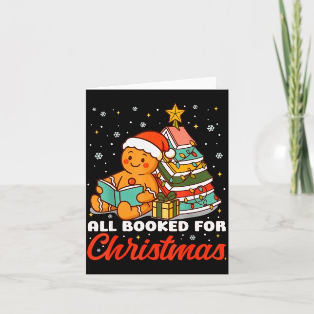 Carte All Booked For Christmas Gingerbread Christmas Tre (Devant)