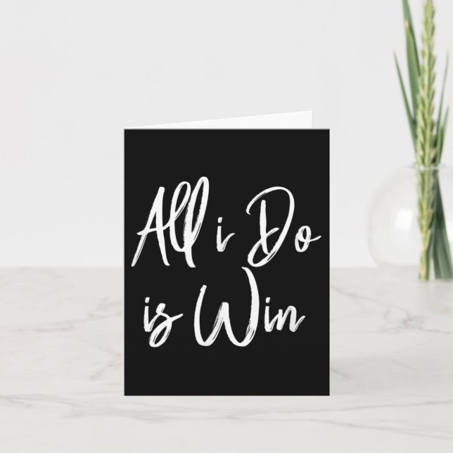 Carte All I Do Is Win Motivational Gym Srts Work  (Devant)