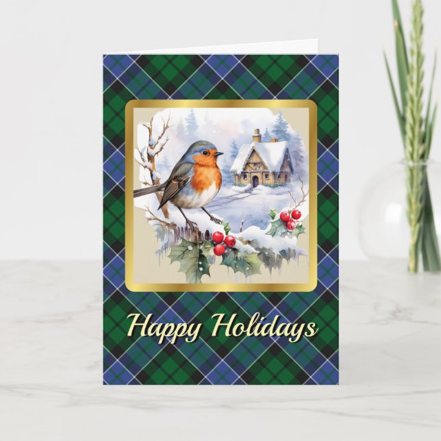 Carte Allardice Tartan avec Robin Personnalisé (Devant)