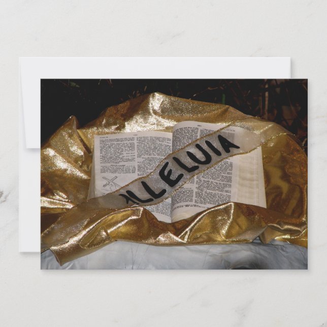Carte Alléluia (Bible & Sash) (Devant)