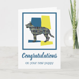 Carte Allemand Shepherd Puppy Félicitations
