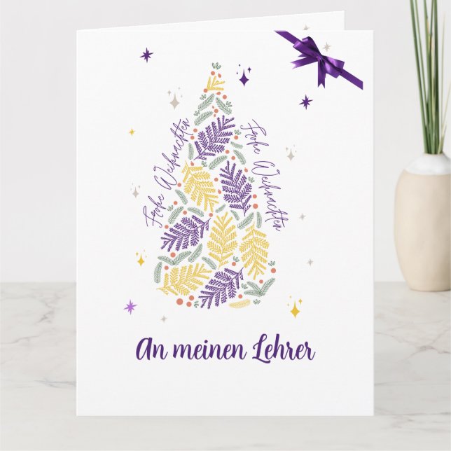 CARTE ALLEMANDE DE SALUTATIONS AUX ENSEIGNANTS (Devant)