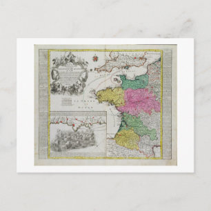 Carte allemande montrant les attaques navales angl