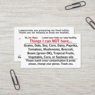 Carte Allergène