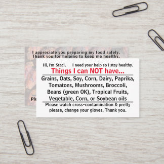 Carte Allergène 1