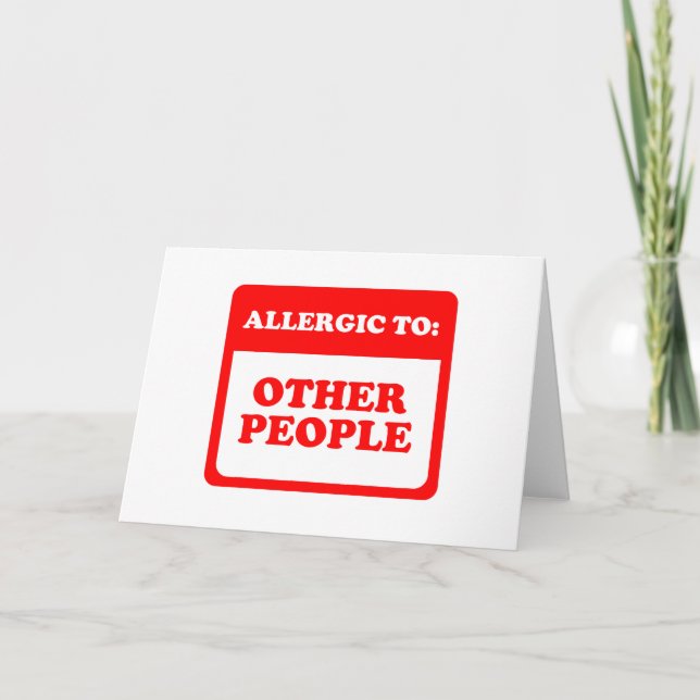 Carte Allergique à d'autres personnes (Devant)