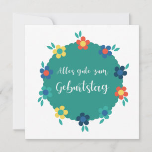 Carte Alles gute zum Geburstag-Happy Birthday en alleman
