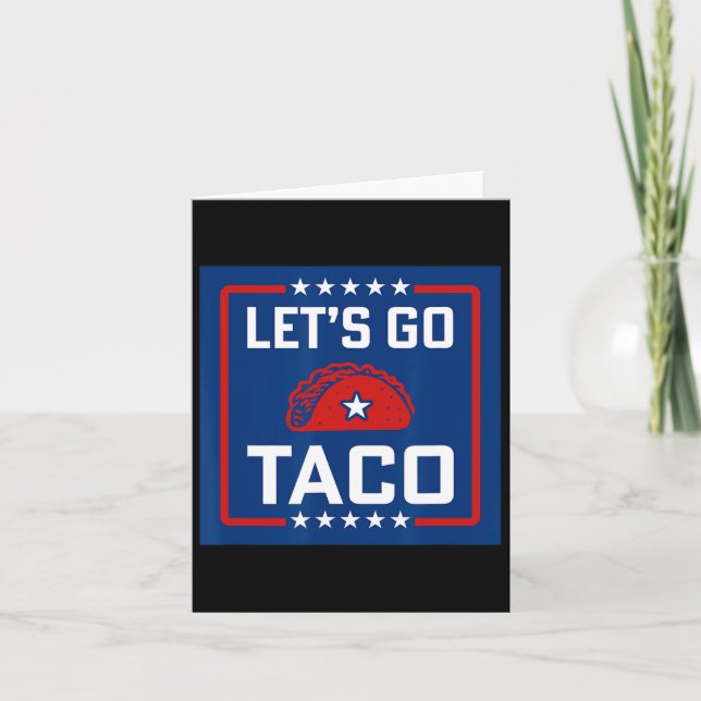 Carte Allez Taco Style politique Rouge Blanc Bleu Bleu D (Devant)