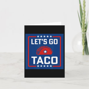Carte Allez Taco Style politique Rouge Blanc Bleu Bleu D
