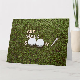 Carte Allez-vous bien bientôt au golf avec balle de golf