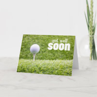 Allez-vous bien bientôt avec balle de golf sur ver