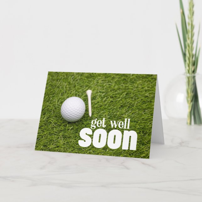 Carte Allez-y bientôt avec Golf ball pour Golfer (Devant)