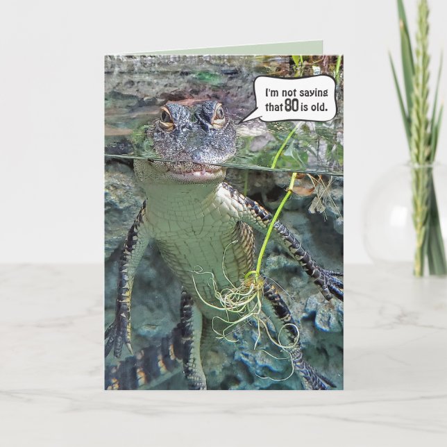 Carte Alligator 80e anniversaire (Devant)