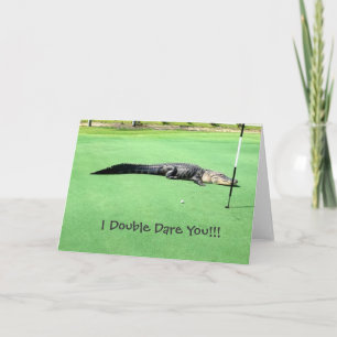 Carte Alligator on Golf Course Custom