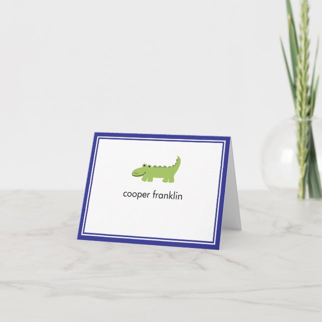 Carte Alligator personnalisé (Devant)