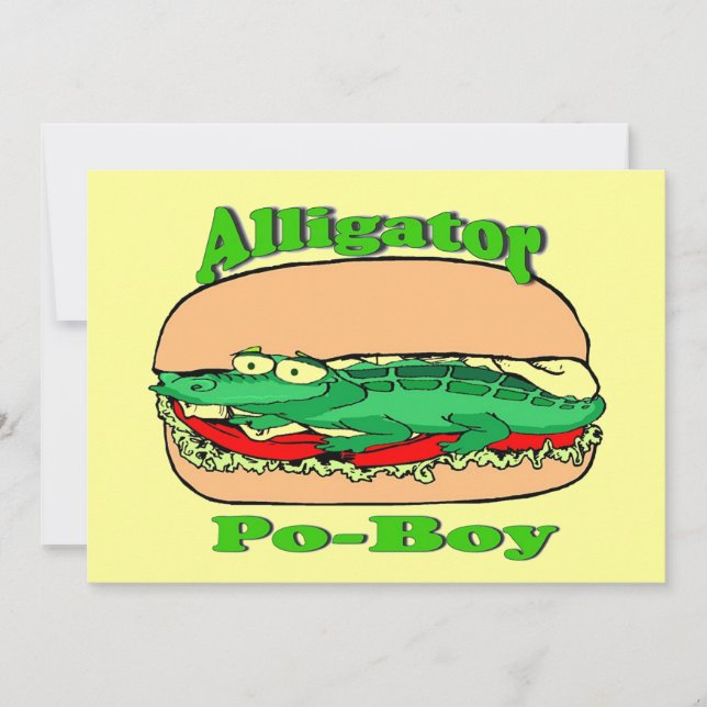 Carte Alligator Po-Boy (Devant)