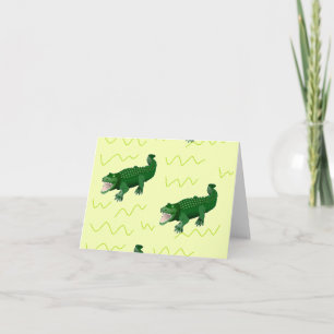 Carte Alligator sur jaune