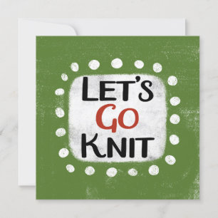 Carte Allons-y Knit Greeting Card