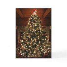 Carte allumée d'arbre de Noël