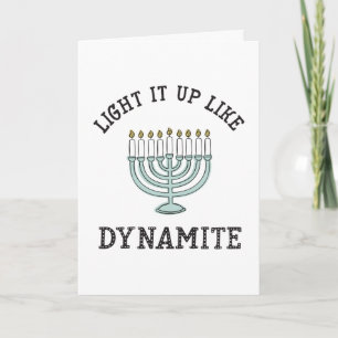 Carte Allumez-le comme Dynamite Hanoukka Card