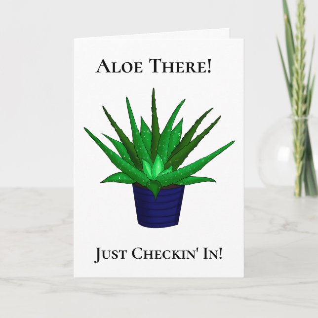 Carte Aloe Vera Pun | Amitié Vous Me Manquez (Devant)