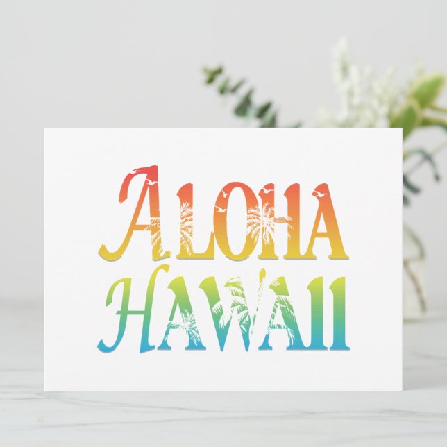 Carte Aloha Hawaii (Debout devant)