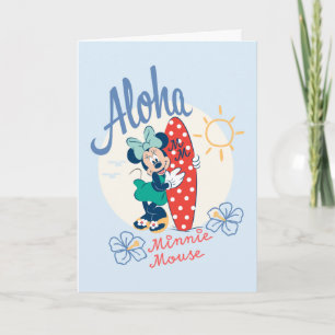 Carte Aloha Minnie Mouse Style Surf