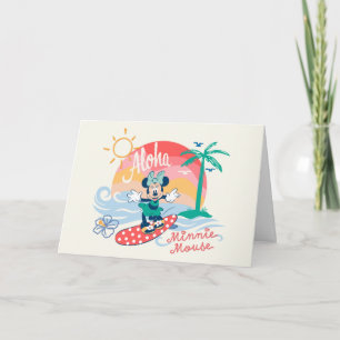 Carte Aloha Minnie Mouse Surf Tropical