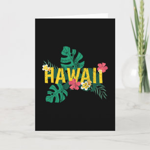 Carte Aloha Vacances d'été Hawaïennes Fleurs Tropicales