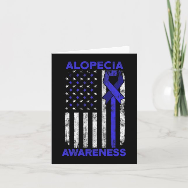 Carte Alopecia Sensibilisation Perte de cheveux Guerrier (Devant)