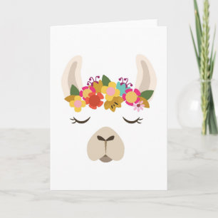 Carte Alpaca & Flowers Pattern