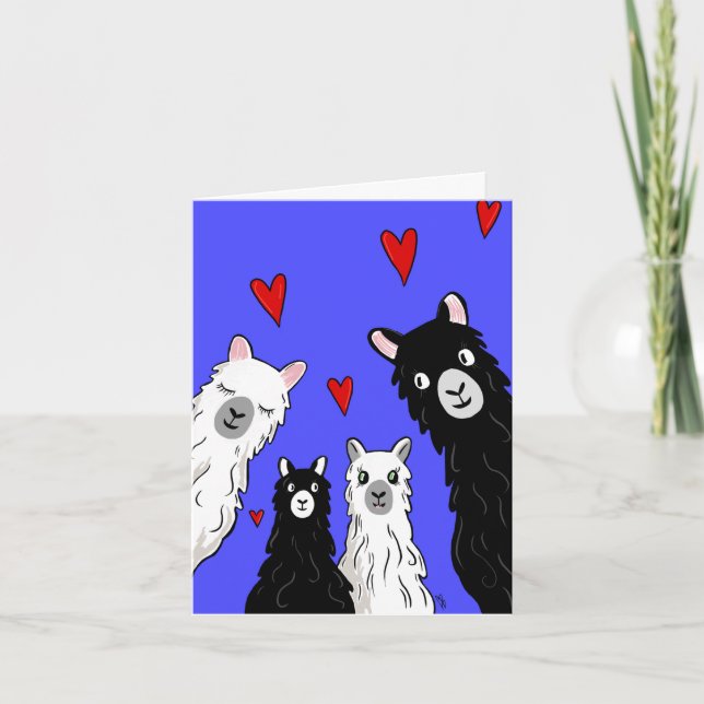 Carte Alpaca LOVE (Devant)