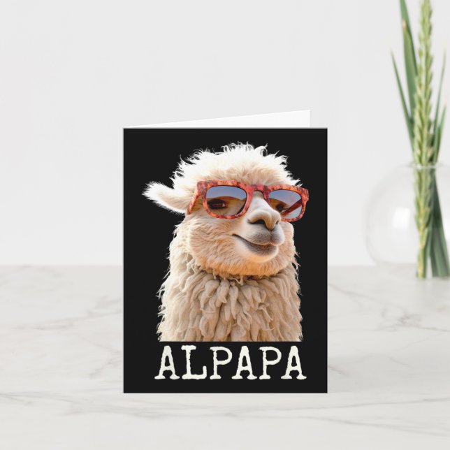 Carte Alpaca Papa Alpapa Lama Daddy Cute Alpaca Papa Fat (Devant)