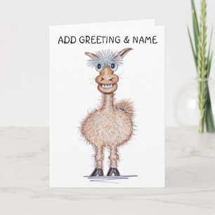 Carte Alpaca souriant 