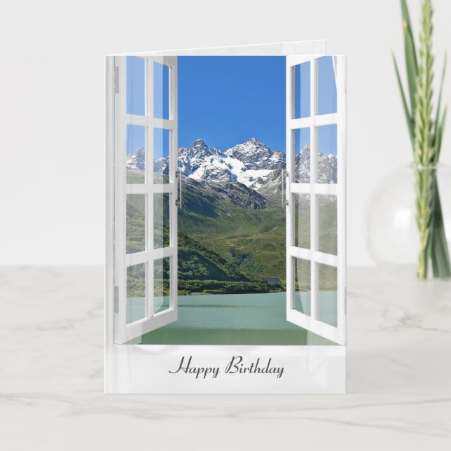 Carte Alpes Autrichiennes En Fenêtre Anniversaire (Devant)