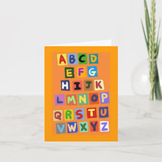 Carte alphabet
