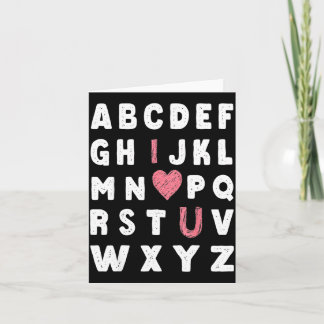Carte Alphabet Abc I Love You Valentines Day Heart 