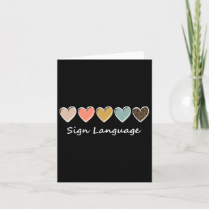 Carte Alphabet américain professeur de langue des signes