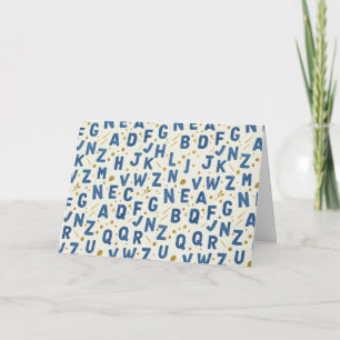 Carte Alphabet Artisan Bleu Denim