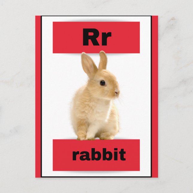 carte alphabet (avec image réelle) (Devant)