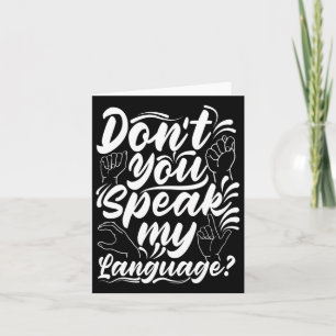 Carte Alphabet Ne Parlez Pas Ma Langue Chantique América