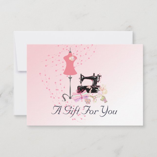 Carte Altérations de robe nuptiale Certificat cadeau ros (Devant)
