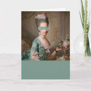Carte Alterred Art vintage portrait bloc de couleur turq
