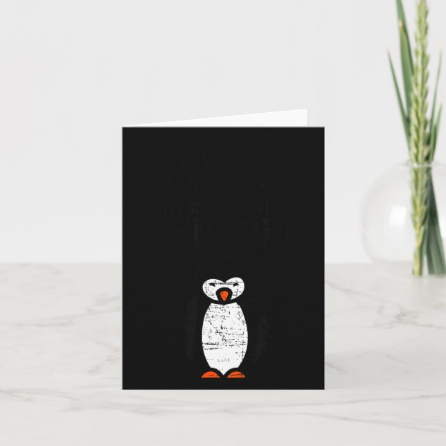 Carte Always Be Yourself Funny Penguin Quote Design  (Devant)